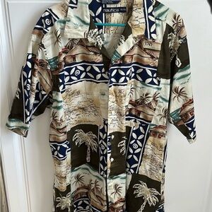 Nautica Tropical Print Shirt Men’s XL